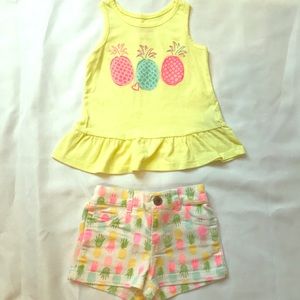 Adorable pineapple outfit 3T 🍍💚💛